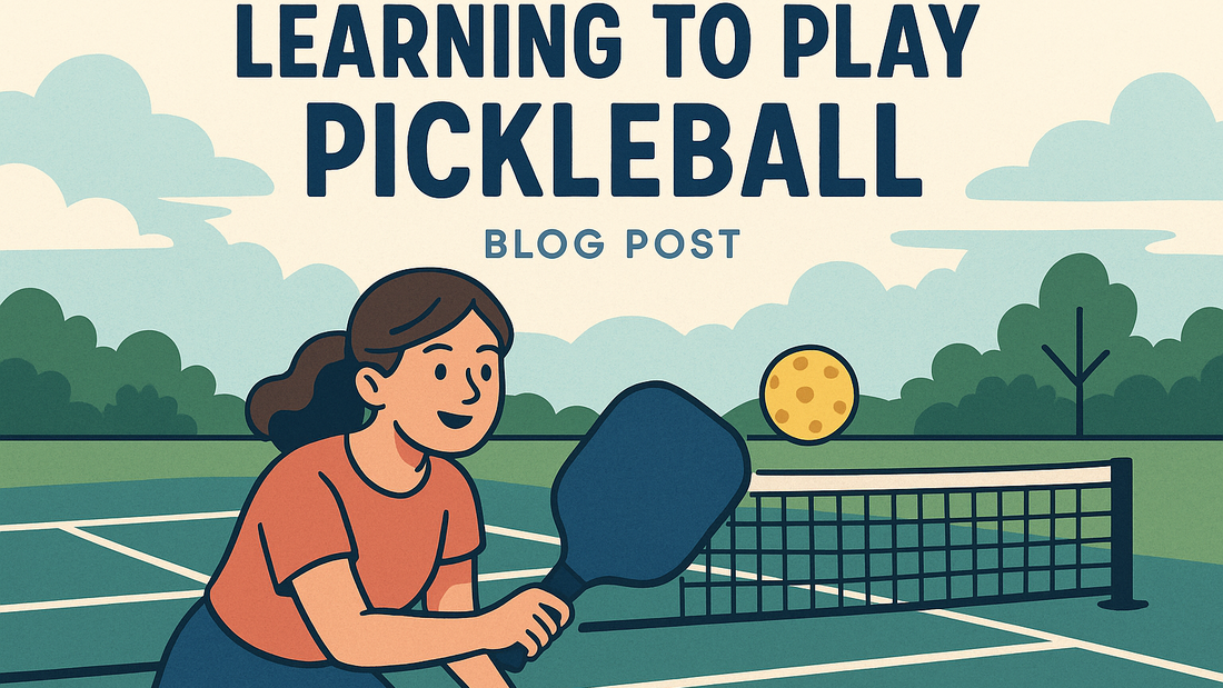 girl learning how to play pickleball