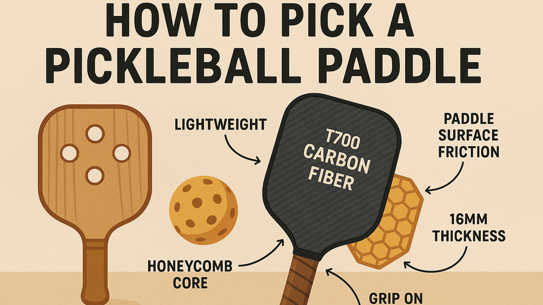image of different elements of a pickleball paddle